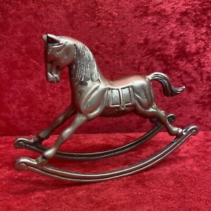 New Listing✨Storage Find✨ Vintage Brass Rocking Horse Figurine Paperweight