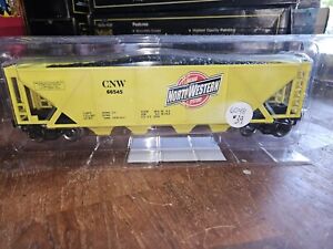CNW, O GUAGE, NEW, 4 BAY HOPPER WITH LOAD