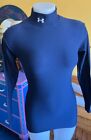 Womens Under Armour Cold Gear Compression Top-Navy--S-EUC-Layering