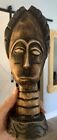 African Tribal  Mask Wood Handcrafted In Ghana Decorative Mask on a stand Vintag