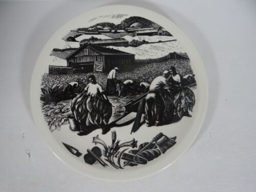 Wedgwood New England Industries Tobacco Growing Clare Leighton Plate