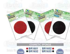 Brittny Professional Cosmetic Sponge Thick &Thin Black & Red