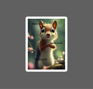 Baby Squirrel Sticker Cute Forest Scene - Buy Any 4 For $1.75 EACH Storewide!