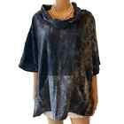 Malisun Cowl neck 100% Cotton Women Oversized Shirt/Poncho One Size fits most