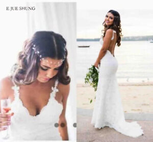 White Lace Mermaid Wedding Dress