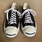 Converse Jack Purcell Black Leather Sneakers Size  M 10/ W 11.5