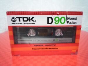 TDK ~ DYNAMIC CASSETTE ~ D90 ~ NORMAL POSITION ~ 90 MIN ~ 1982 ~ FACTORY SEALED!