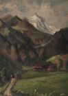 Clearance Sale to Collect Transfer Painting Alm Mountain Farm Alps