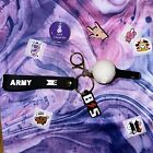 BTS K-Pop Fans Gift Set Bag Army Bomb Keychain Jung Kook Borahae Pins & Stickers