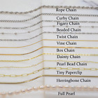 14K Gold Plated 925K Sterling Silver Chain Necklace For Women With Twelve Option