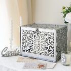 OurWarm Wedding Card Box with Lock, Silver Card Box for Wedding Reception, Wo...