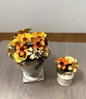New ListingVintage Ted Arnold Brass and Enamel Flower Bouquet Porcelain White Vase