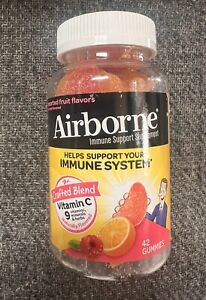 New Airborne Gummies - Assorted Fruit Flavors 42 Gummies Exp 6/2025
