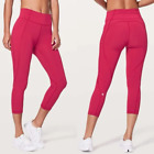 Lululemon Time To Sweat Crop Leggings 23” Ruby Red Size 6