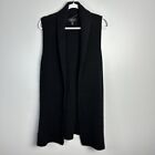 Charter Club Luxury Cashmere Womens Open Front Cardigan Sleeveless Vest Size L