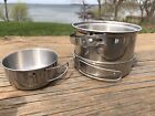 Coleman PEAK Stainless Nesting Camp Cook Pot  Set of 4 No Lid