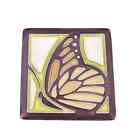 Motawi Tileworks Butterfly Green Yellow Brown Tile Art Pottery 4x4