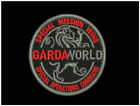 GARDAWORLD Badge Embroidery Patch 3X3'' Hook ON Back Black/RED/Gray 2 Patches