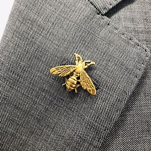Bee Insect Lapel Brooch Small Pin Gold Insect Accessories Women  Men Jewelry