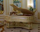 White Palace Style 24K Gold Plating Detail European Grand Piano Matching Seat