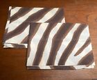Pair of Vintage Ralph Lauren Zanzibar Safari Zebra Standard Size Pillowcases
