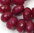 Natural Huge 6x10mm Faceted Brazil Red Ruby Gemstone Rondelle Loose Beads 15''