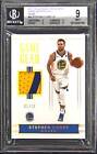 2017-18 National Treasures Game Used Gear Patch Stephen Curry Prime 1/10 BGS 9