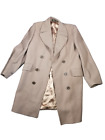 Dhobi Wool Trench Coat Tan Double Breasted Mens Medium Pure New Wool 90s Y2K