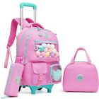 Rolling Backpack For Girls Kids Backpack With Wheels Backpacks For Elementary Wi