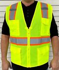 4 Pockets Yellow Mesh High Visibility Safety Vest, ANSI/ ISEA 107-2010 #806-LM
