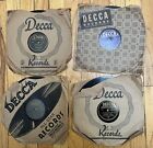 Lot of 4 vintage 78 RPM Orchestra Big Band Decca records- Titles In Description
