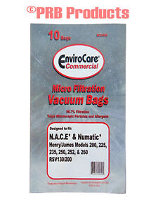 Commercial 604100 N.A.C.E Numatic Canister Vacuum Cleaner Bags Henry James Hetty