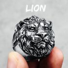 Lion Ring 316L Stainless Steel Men Rings King of Forest Rock Party Biker 7-13