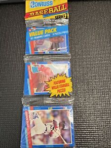 1991 Donruss Baseball PUZZLE-AND-CARDS Value Pack 45 Trading Cards Series 1 NIP