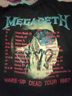 Vintage 1987 Megadeth Wake-Up Dead Tour M T-Shirt 80s Heavy Metal Mustaine