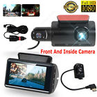 1080P Dual Lens Car DVR Dash Cam Video Recorder Camera G-Sensor Front And Inside