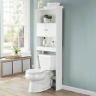 Mainstays Bathroom Space Saver w/3 Fixed Shelves Over The Toilet Storage, White