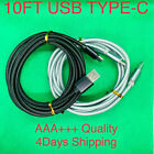 10FT Brand New USB-C Type-C 3.1 Data Sync Charging Cable S8,S9 Nylon Braided