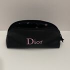 Dior Beaute Authentic Travel Pouch Star Pencil Makeup Bag Black & Pink Full Zip