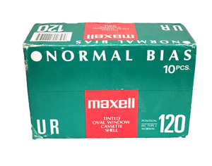 10 Maxell UR120 120 Minutes Audio Cassette Tape Blank Tape