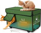 Elevated Cat House for Outdoor Waterproof Insulated Feral Cat Shelter Kitty Bed