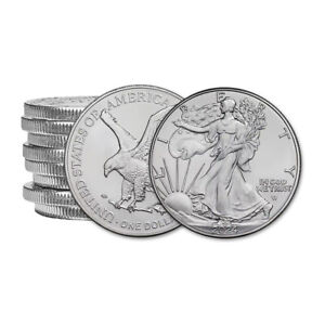 2024 1 oz American Silver Eagle Coin BU - Lot of 10 Coins
