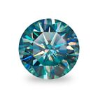 Certified 2Ct Round Cut Natural Sky Green Diamond D Grade Color VVS1 +1Free Gift