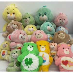 VTG LOT 18 Care Bears Plush Dolls Cousins Toys Love a Lot Share Grumpy Fun Shine
