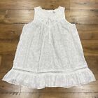 Eileen West Nightgown Womens 1X White Sleeveless Lace Ruffle Cottage Victorian