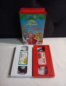 VHS Teletubbies Merry Christmas 2 Tapes PBS Kids 1999 B3998 - Tested ✔️