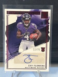 New ListingZay Flowers 2023 Impeccable Auto /75 Rookie Baltimore Ravens