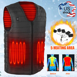 Heated Vest Winter Body Warm Electric USB-Jacket Men Women Thermal Heating Coat