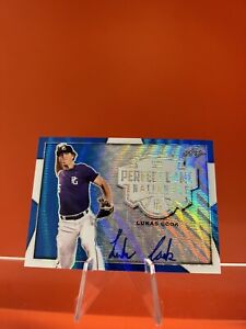 New ListingLUKAS COOK -2019 Leaf Perfect Game Blue Metal AUTO #BA-LC1  #’d /10