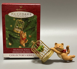 Hallmark 2000 Mischievous Kittens W/Bird Cage #2 In Series Keepsake Ornament NEW